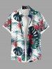 Tropical Leaf Flowers Print Plus Size Matching Hawaii Beach Outfit For Couples -  
