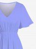 Coconut Tree Ombre Sunset Dusk Print Plus Size Matching Hawaii Beach Outfit For Couples -  