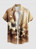 Matching Hawaii Shirt and Romper Plus Size Beach Outfit Flowers Pearl Ombre Printed for Couples -  