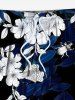 Plus Size Ombre Hibiscus Flower Leaf Branch Print Hawaii Drawstring Beach Shorts For Men -  