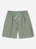 Tenue de plage hawaïenne assortie grande taille à imprimé feuilles tropicales de cocotier pour couples - Vert clair 