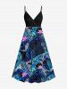 Tropical Leaf Flowers Print Plus Size Matching Hawaii Beach Outfit For Couples -  