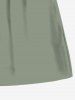 Short de plage grande taille uni avec cordon de serrage et poches pour homme - Vert clair 7XL