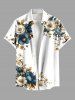 Flowers Leaf Metallic Print Plus Size Matching Hawaii Beach Outfit For Couples -  