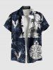 Eagle Ship Rudder Cruise Print Plus Size Matching Beach Outfit For Couples -  