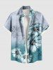 Tenue de plage hawaïenne assortie grande taille à imprimé floral ombré pour couples - Gris Clair 