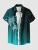 Coconut Tree Ocean Currents Print Plus Size Matching Hawaii Beach Outfit For Couples -  
