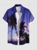 Coconut Tree Ombre Galaxy Print Plus Size Matching Hawaii Beach Outfit For Couples -  