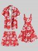 Plus Size Tropical Hibiscus Flowers Print Hawaii Beach Shorts For Men -  