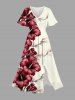 Hibiscus Flowers Tropical Print Plus Size Matching Hawaii Beach Outfit For Couples -  