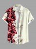 Hibiscus Flowers Tropical Print Plus Size Matching Hawaii Beach Outfit For Couples -  