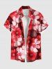 Tenue de plage hawaïenne assortie grande taille à imprimé marguerites ombré pour couples - Rouge 