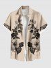 Hibiscus Flower Leaf Branch Ethnic Print Plus Size Matching Hawaii Beach Outfit For Couples -  