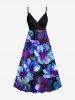Flowers Galaxy Star Print Plus Size Matching Hawaii Beach Outfit For Couples -  
