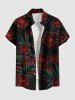 Tropical Leaf Hibiscus Flowers Print Plus Size Matching Hawaii Beach Outfit For Couples -  