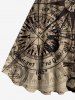 Plus Size Travel Sea Nautical Compass Cruise Print Hawaii Tank Dress -  