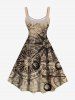 Plus Size Travel Sea Nautical Compass Cruise Print Hawaii Tank Dress -  