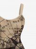 Plus Size Travel Sea Nautical Compass Cruise Print Hawaii Tank Dress -  