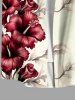 Chemise hawaïenne grande taille à imprimé tropical et fleurs d'hibiscus pour homme - Blanc de Crème  XL