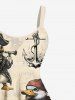 Duck Pirate Anchor Ship Rudder Print Plus Size Matching Hawaii Beach Outfit For Couples -  