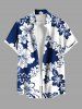 Two Tone Hibiscus Flowers Colorblock Print Plus Size Matching Hawaii Beach Outfit For Couples -  