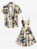 Plus Size Duck Pirate Anchor Ship Rudder Print Hawaii Tank Dress -  