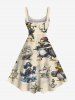 Plus Size Duck Pirate Anchor Ship Rudder Print Hawaii Tank Dress -  