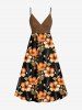 Hibiscus Flower Leaf Branch Print Plus Size Matching Hawaii Beach Outfit For Couples -  