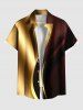Curve Light Beam Ombre Colorblock Print Plus Size Matching Hawaii Beach Outfit For Couples -  