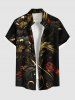 Flowers Leaf Metallic Print Plus Size Matching Hawaii Beach Outfit For Couples -  