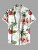Hibiscus Flowers Leaf Tropical Print Plus Size Matching Hawaii Beach Outfit For Couples -  
