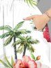 Hibiscus Flowers Leaf Tropical Print Plus Size Matching Hawaii Beach Outfit For Couples -  