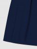 Short de Plage en Couleur Unie de Grande Taille avec Poche pour Homme - Bleu profond 6XL