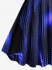 Plus Size Aurora Art Geometric Stripes Neon Print Tank Dress -  