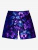 Hibiscus Flowers Leaf Tropical Print Plus Size Matching Hawaii Beach Outfit For Couples -  