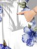 Coconut Tree Hibiscus Flower Leaf Print Plus Size Matching Hawaii Beach Outfit For Couples -  