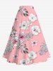 Hibiscus Flower Tropical Leaf Print Plus Size Matching Hawaii Beach Outfit For Couples -  