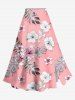 Hibiscus Flower Tropical Leaf Print Plus Size Matching Hawaii Beach Outfit For Couples -  