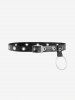 Jupe trapèze à volants superposés, coupe mouchoir, avec ceinture amovible en PU - Noir S