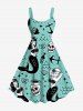 Mermaid Bowknot Skulls Anchor Print Plus Size Matching Hawaii Beach Outfit For Couples -  