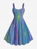 Glitter Ombre Meteor Print Plus Size Matching Hawaii Beach Outfit For Couples -  