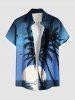 Coconut Tree Sun Bird Print Plus Size Matching Hawaii Beach Outfit For Couples -  