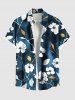 Hibiscus Flower Leaf Ombre Print Plus Size Matching Hawaii Beach Outfit For Couples -  