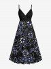 Flowers Leaf Print Plus Size Matching Hawaii Beach Outfit For Couples -  
