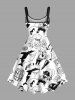 Plus Size Octopus Shark Anchor Pirate Print Hawaii Cruise A Line Tank Dress -  