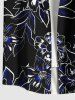 Plus Size Flowers Leaf Print Buttons Pocket Hawaii Shirt For Men -  