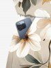 Combinaison hawaïenne cintrée à imprimé fleurs et feuilles grande taille - café lumière XS