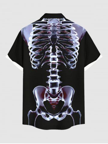 Halloween Costume Skeleton Print Plus Size Matching Hawaii Beach Outfit For Couples