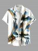 Flowers Geometric Pattern Metallic Print Plus Size Matching Hawaii Beach Outfit For Couples -  