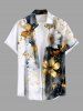 Ink Painting Tie Dye Hibiscus Flower Print Plus Size Matching Hawaii Beach Outfit For Couples -  